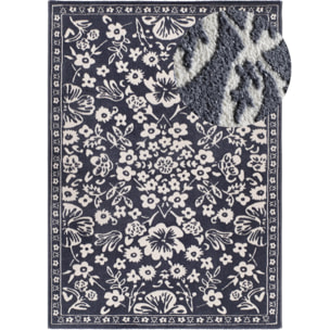 AMARA Alfombra clásica con relieve Azul, varias medidas disponibles.