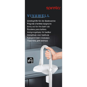Poignée d'entrée pour le bain Acier Inox Blanc Spirella