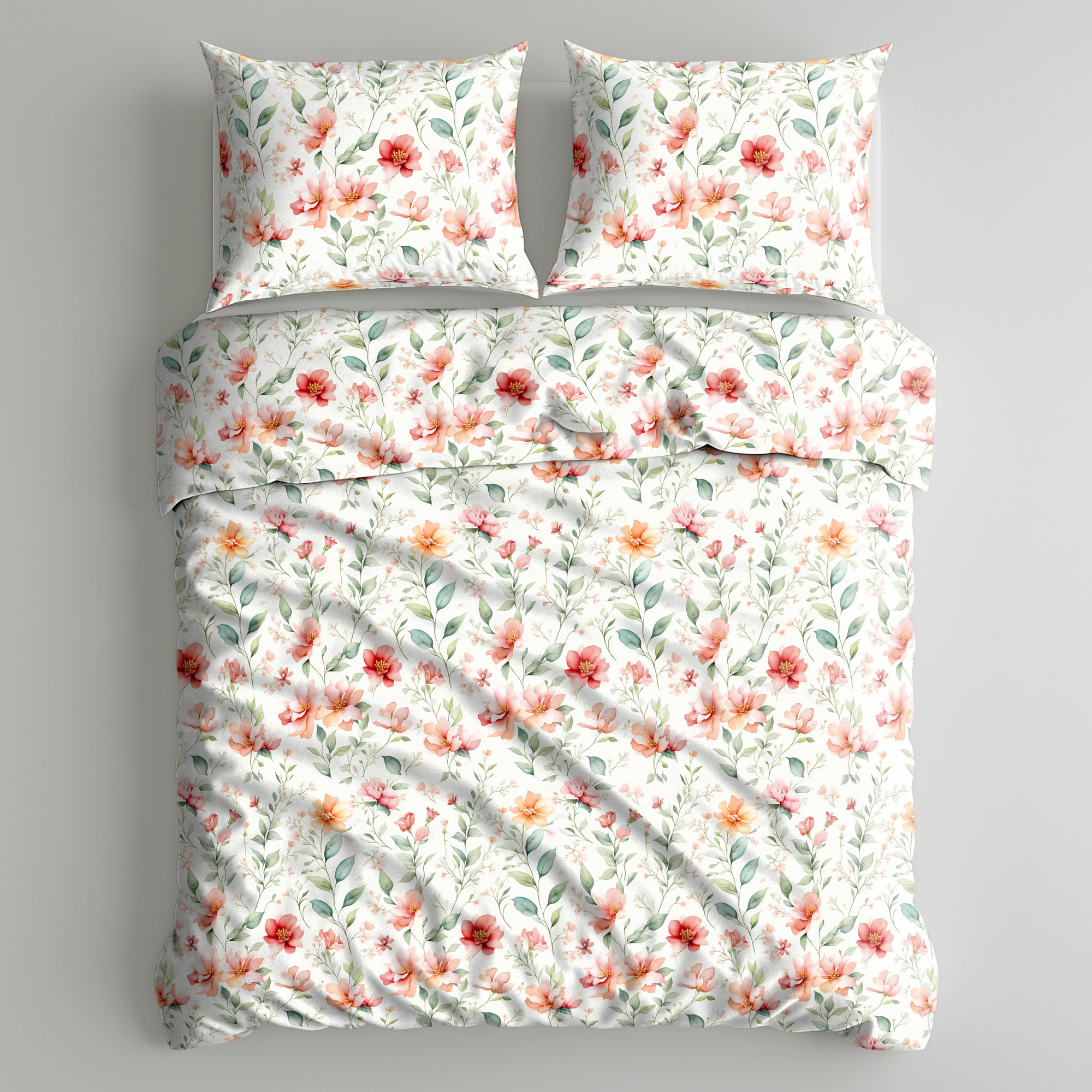 UNO CASA DESIGN Parure Copripiumino Dec.Bracciano_Matrimoniale_Arancio