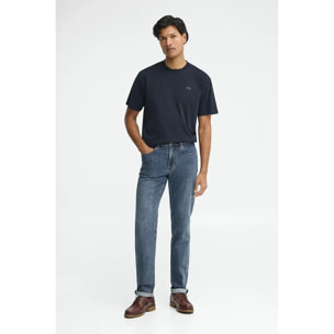 Camiseta azul marino de corte holgado con parche Polo Club