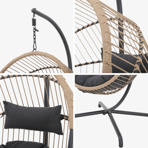 Oeuf suspendu acier coussin inclus CASSIS