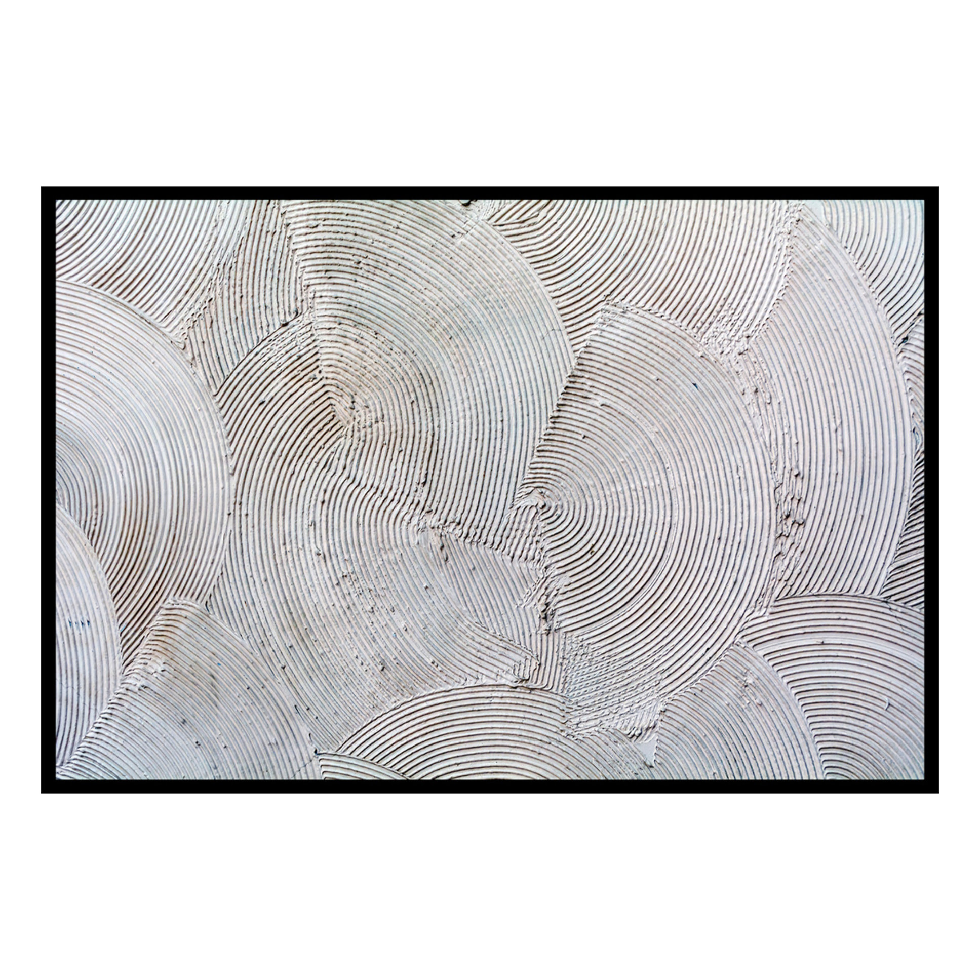 Affiche encadrée motif géométrique spirales grises Affiche + cadre en métal - Noir