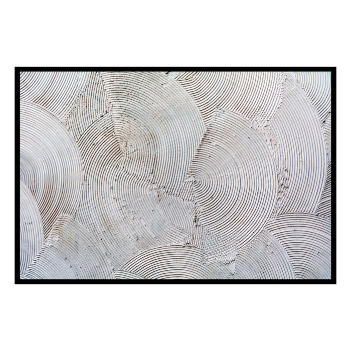 Affiche encadrée motif géométrique spirales grises Affiche + cadre en métal - Noir