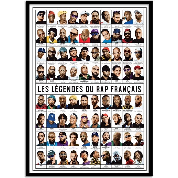 Affiche - Les légendes du rap français - Olivier Bourdereau