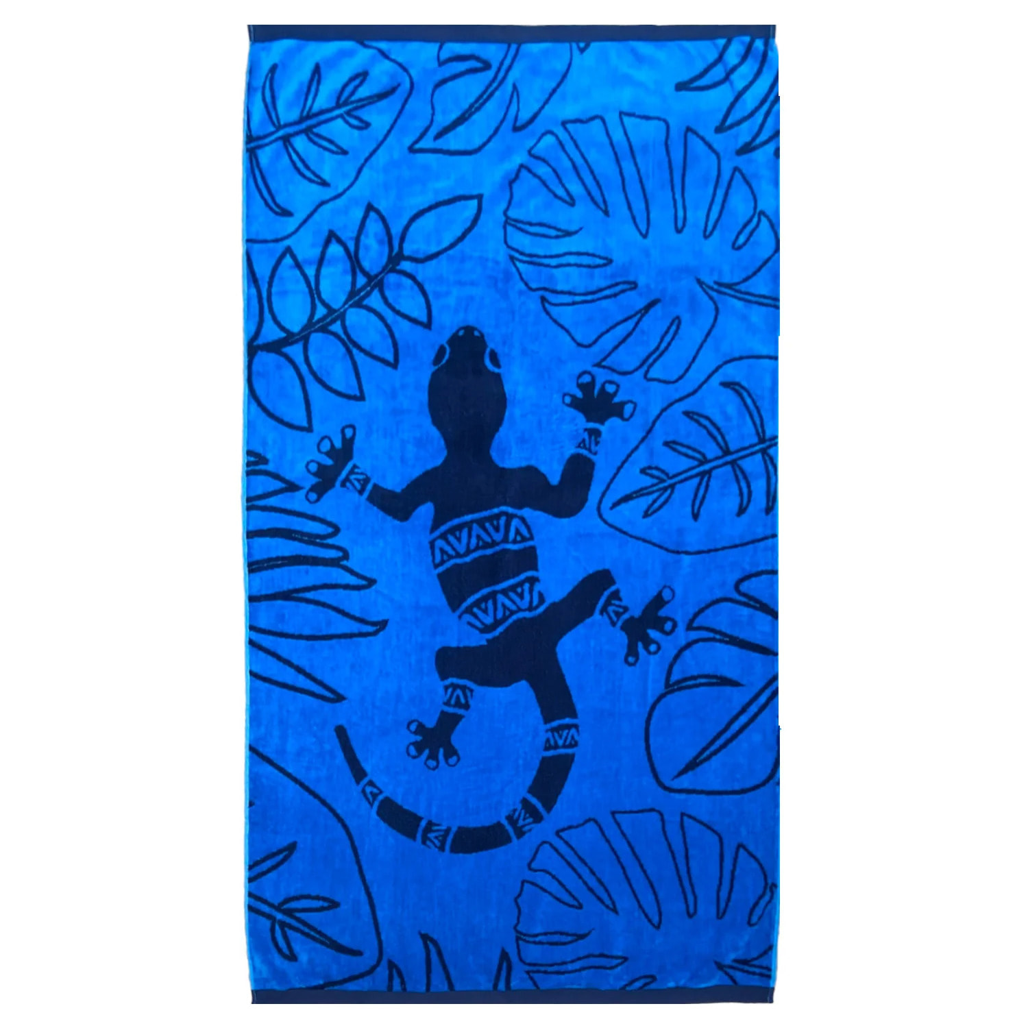 Serviette de plage éponge velours Jacquard Festo 90x170 400 g/m²
