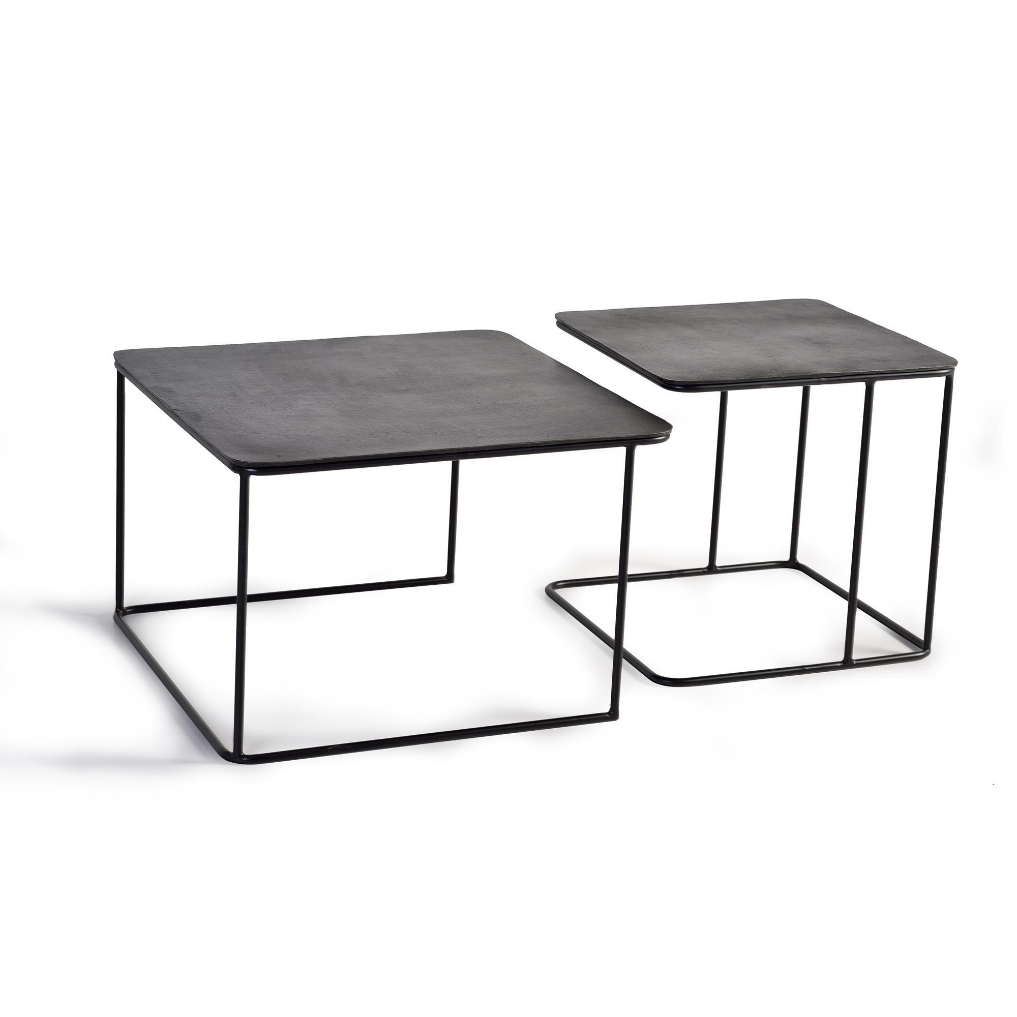 Set de 2 mesas - metal