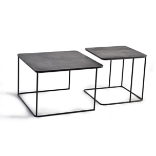 Set de 2 mesas - metal