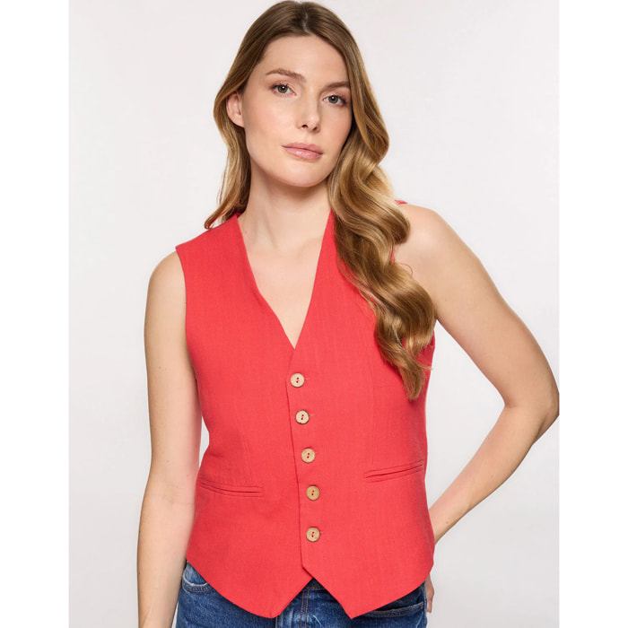 Top Chaleco Coral - Chai II