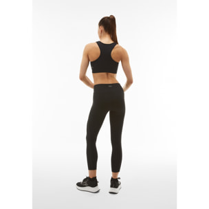 Leggings SuperFit 7/8 con nastro logato e inserti in mesh