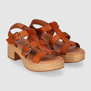 Sandalias de Piel - Cuero - Tacón: 6 cm
