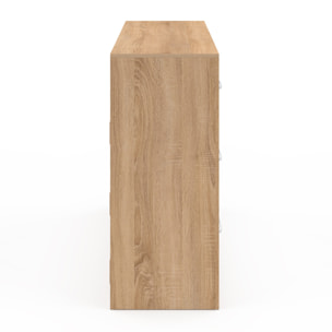 Commode Uma 9 tiroirs bois et blanc