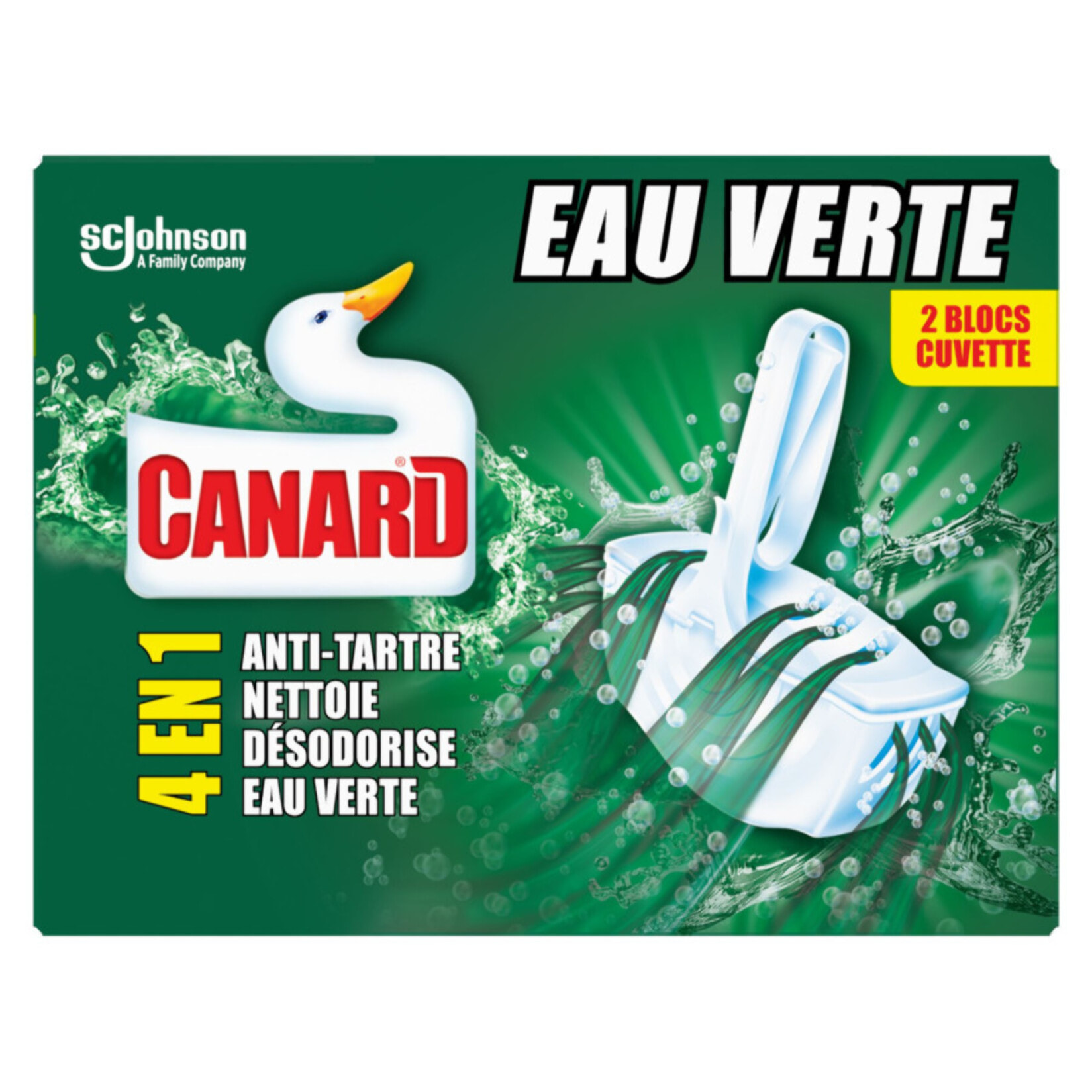 Lot de 12 - Canard Bloc Wc Eau Verte