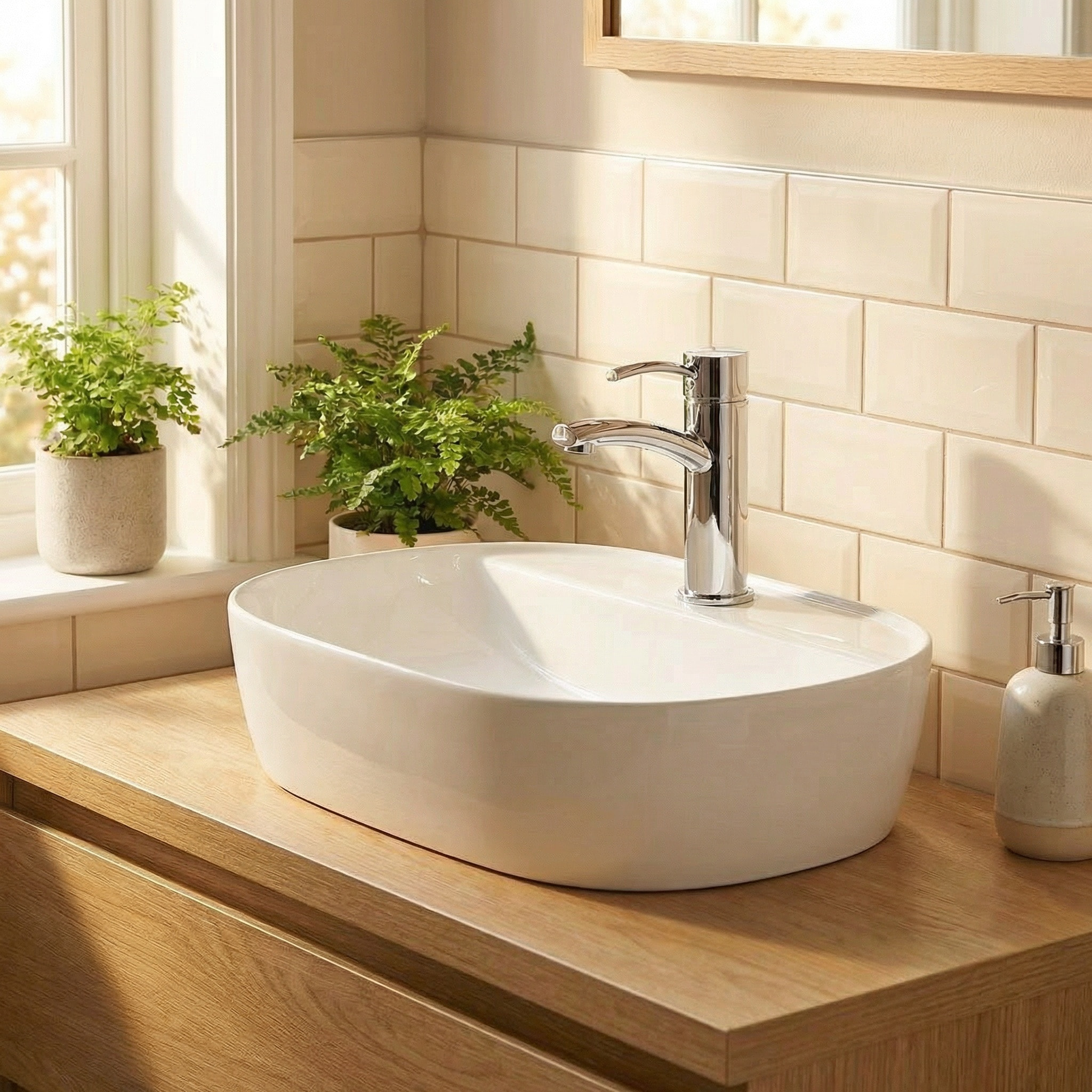 Vasque à poser Infinitio 60 x 40 x 12,5 cm sans trop-plein, blanc (SATINF6040)