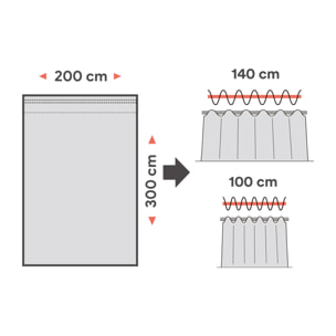 Cortina LINUM XXL con cinta Lino 200X300