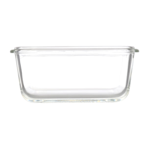 Hermético cuadrado 340ml borosilicato tapa rojo rainbow benetton