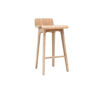 Tabourets de bar scandinaves bois clair H65 cm (lot de 2) BALTIK