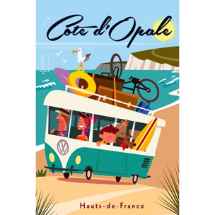 Tableau road trip sur la côte d'opale Toile imprimée