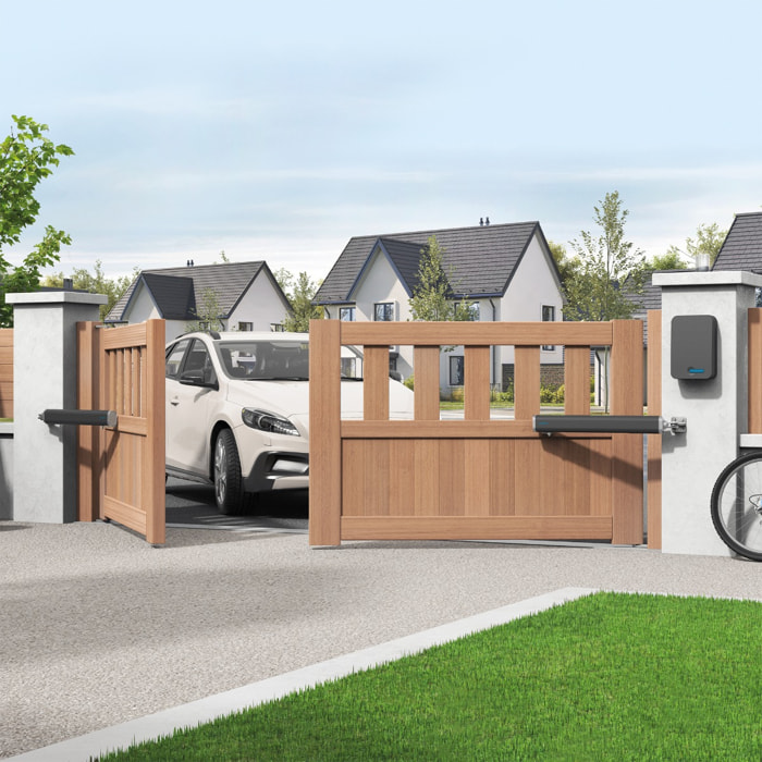 Motorisation à vérins pour portail battant Teha-SE avec 3 télécommandes