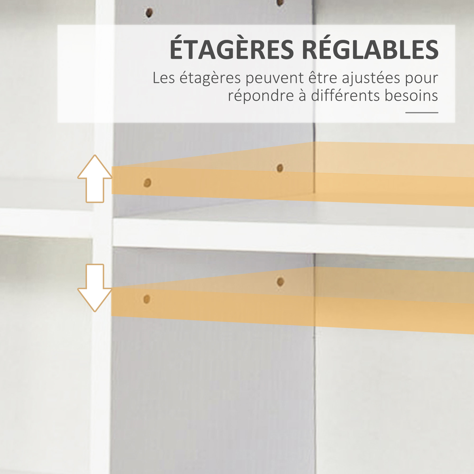 Étagère rangement CD/DVD meuble de rangement pour 1116 CDs 33 compartiments réglables en hauteur 102 x 24 x 195 cm blanc