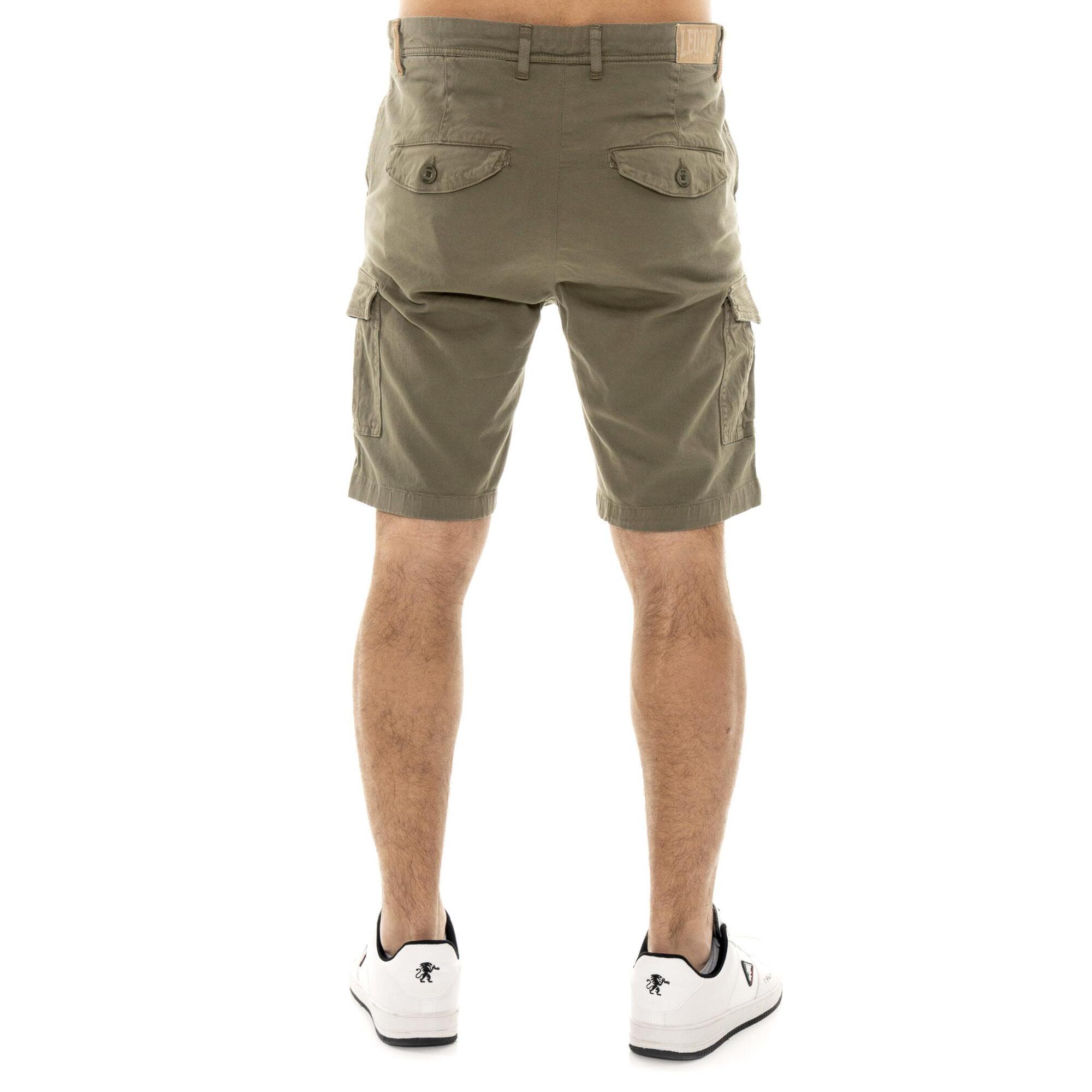 Bermuda cargo da uomo in twill Leone Military 1947