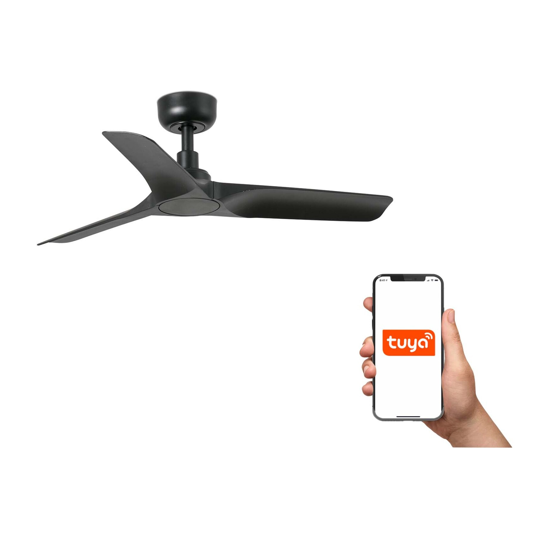 HEY S Ventilatore a soffitto  nero TUYA