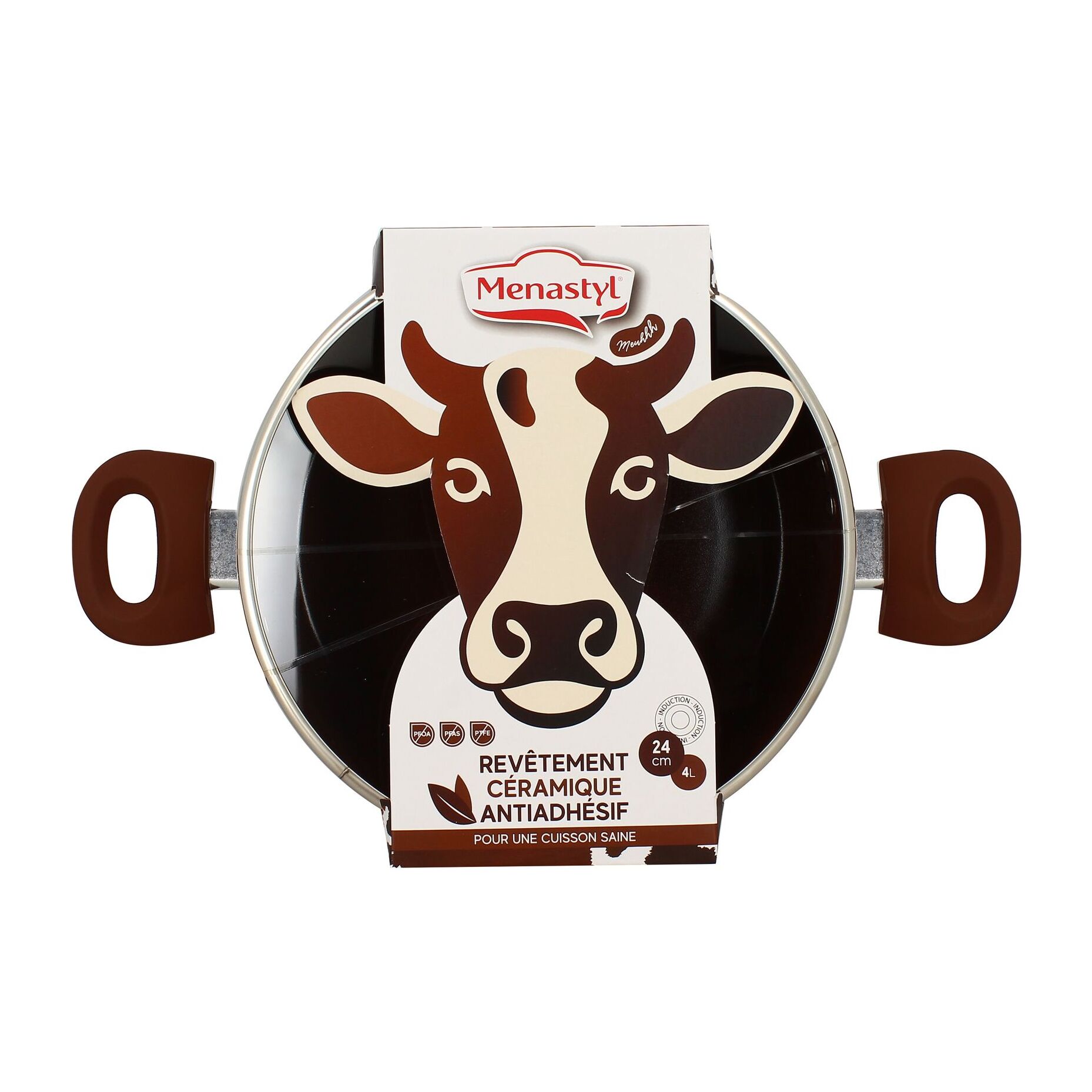 Faitout 24cm en aluminium et revêtement céramique - tous feux ANIMALS