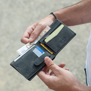 Cartera Hombre Piel Lois Brock Negro
