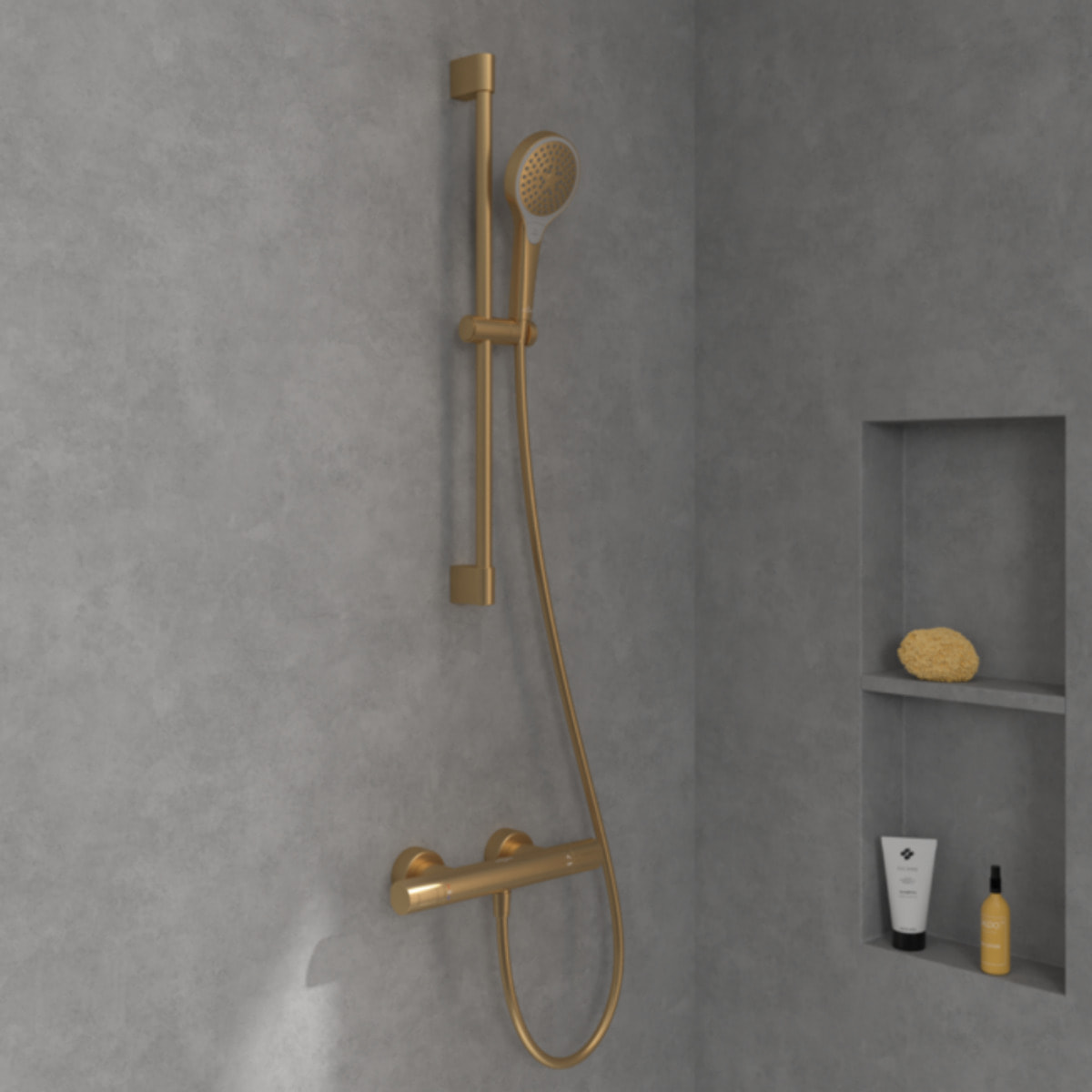 Ensemble de douche 3 jets Verve Showers Brushed Gold