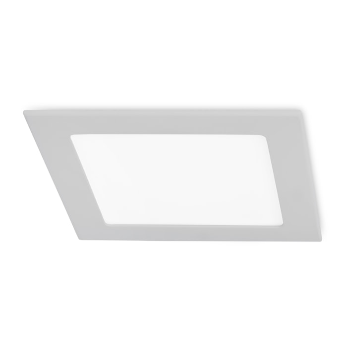 Easy Square downlight cuadrado con luz led blanco cálido 3000K en color gris