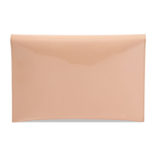 Pochette donna nude in vernice