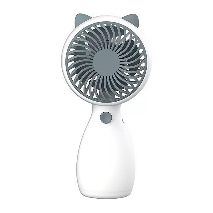 DAM Mini Ventilatore Palmare con Orecchie 13,00x6,00x5,00 Cm. Colore bianco