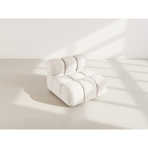 Ruby - module d'assise en velours texturé - Beige