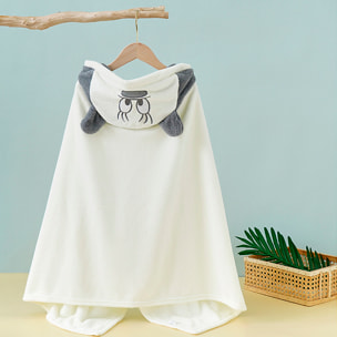 DAM Toalla infantil diseño ratoncito. 150x1x65 Cm. Color: Blanco