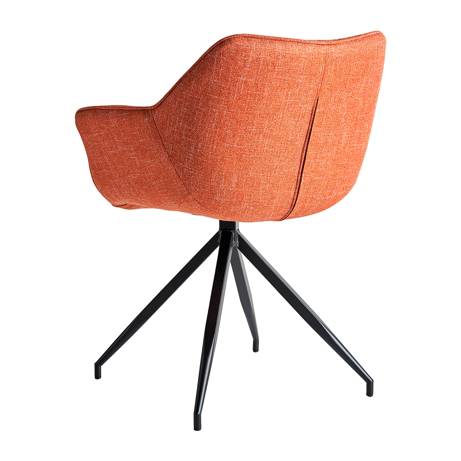 Silla de poliéster en color naranja de 63x62x81cm