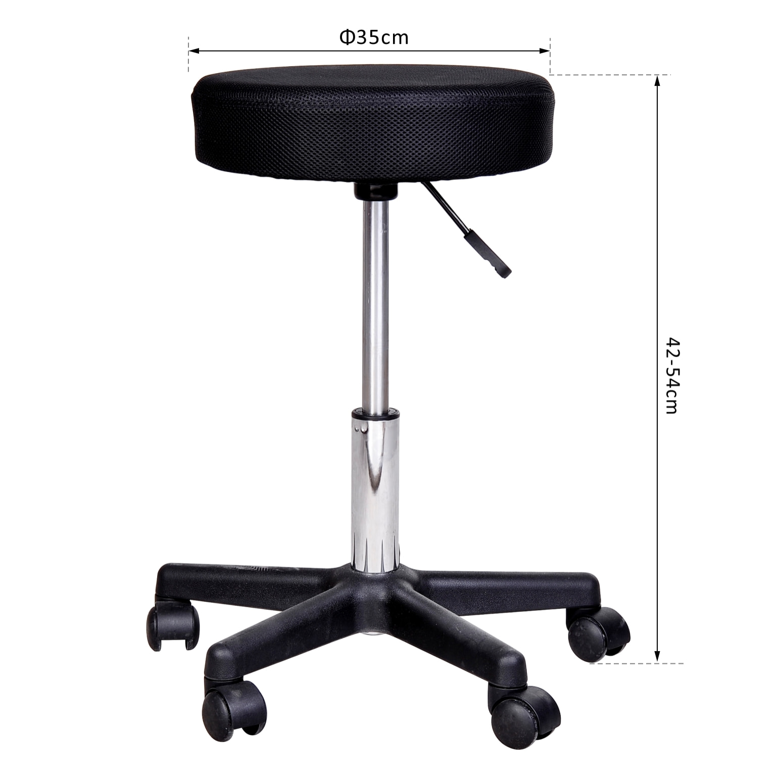 Tabouret massage a roulettes reglable en hauteur pivotant avec trois couleurs de housse de protection