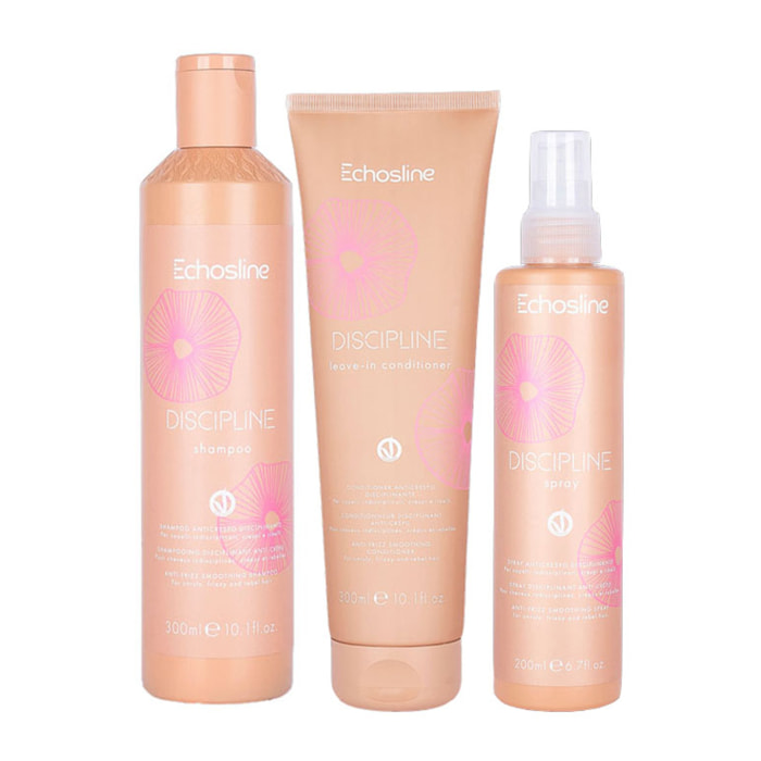 ECHOSLINE Kit Discipline Shampoo 300ml + Leave In Conditioner 300ml + Spray 200ml