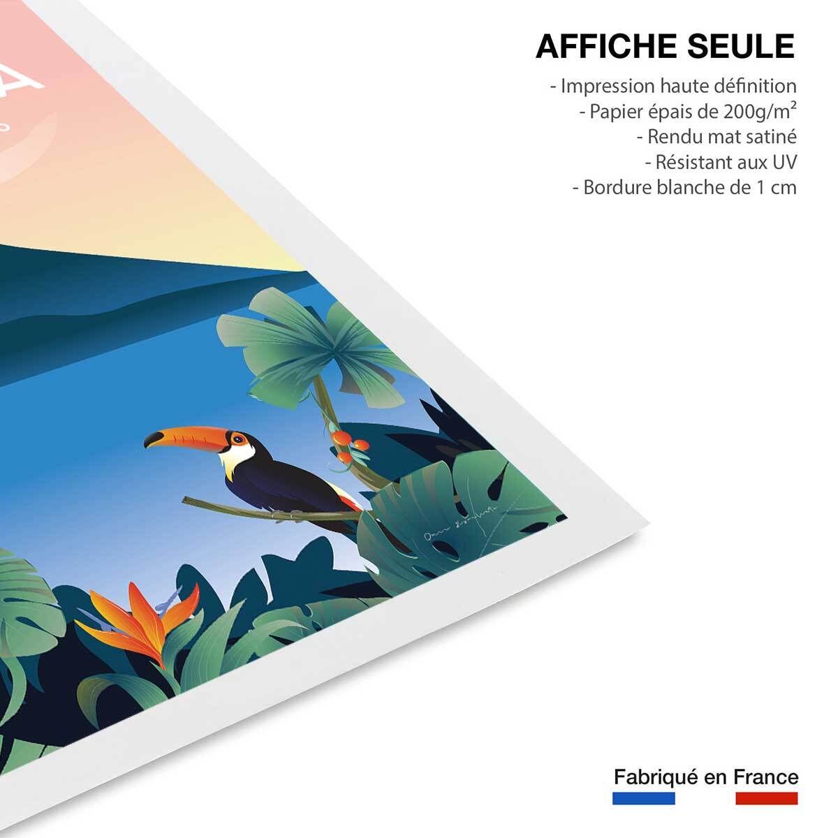 Affiche voyage Volcan du Costa Rica Affiche seule