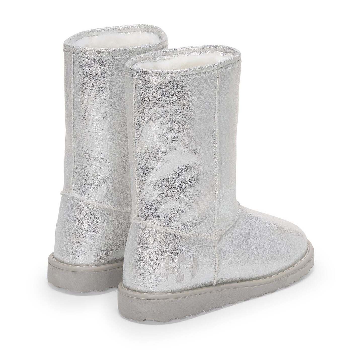 Superga - Botas Niña Gris - 4035 Microfiber Lame