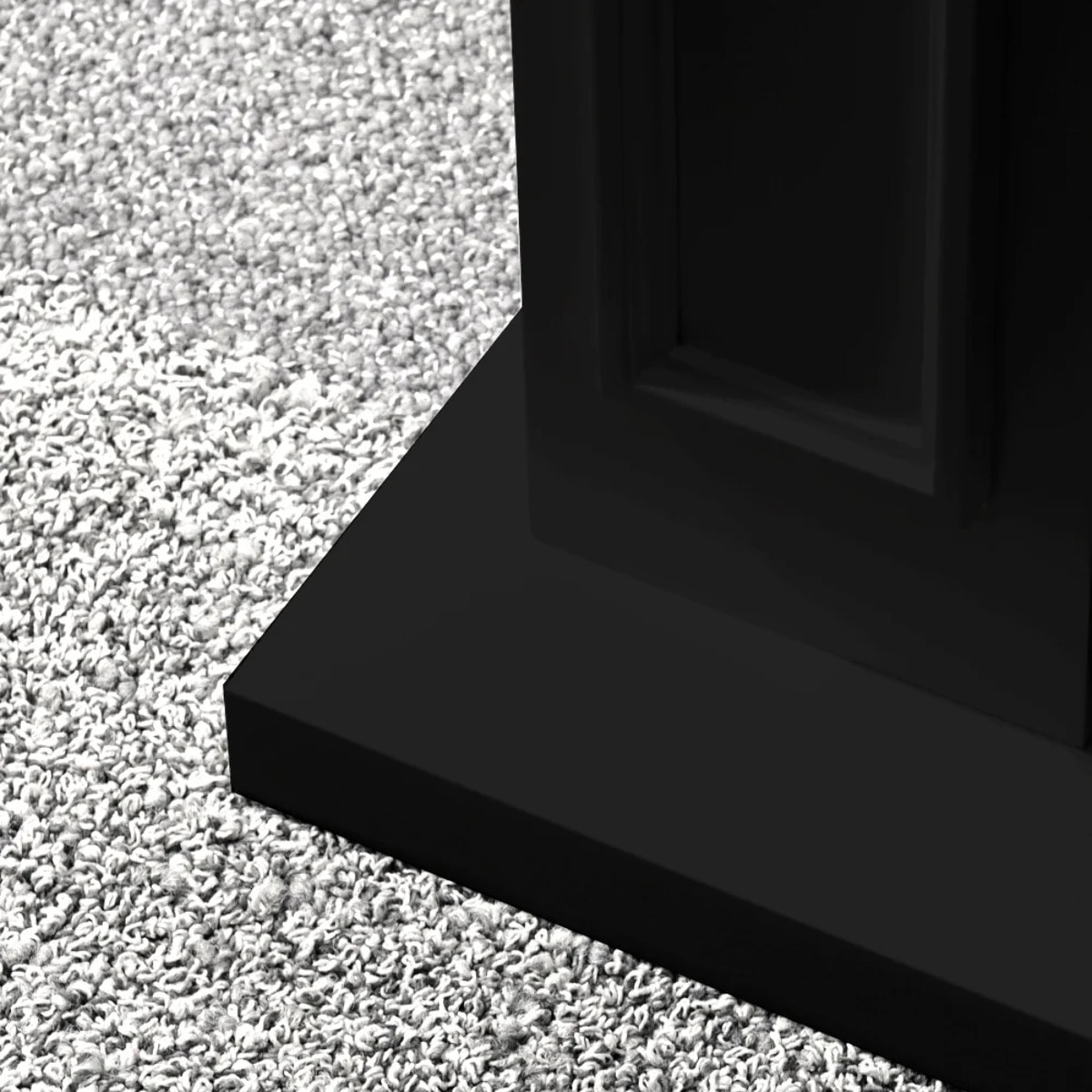 Jefferson - Camino Elettrico da Terra con Effetto Fiamma 89,5x90,5x28 cm in Legno Nero