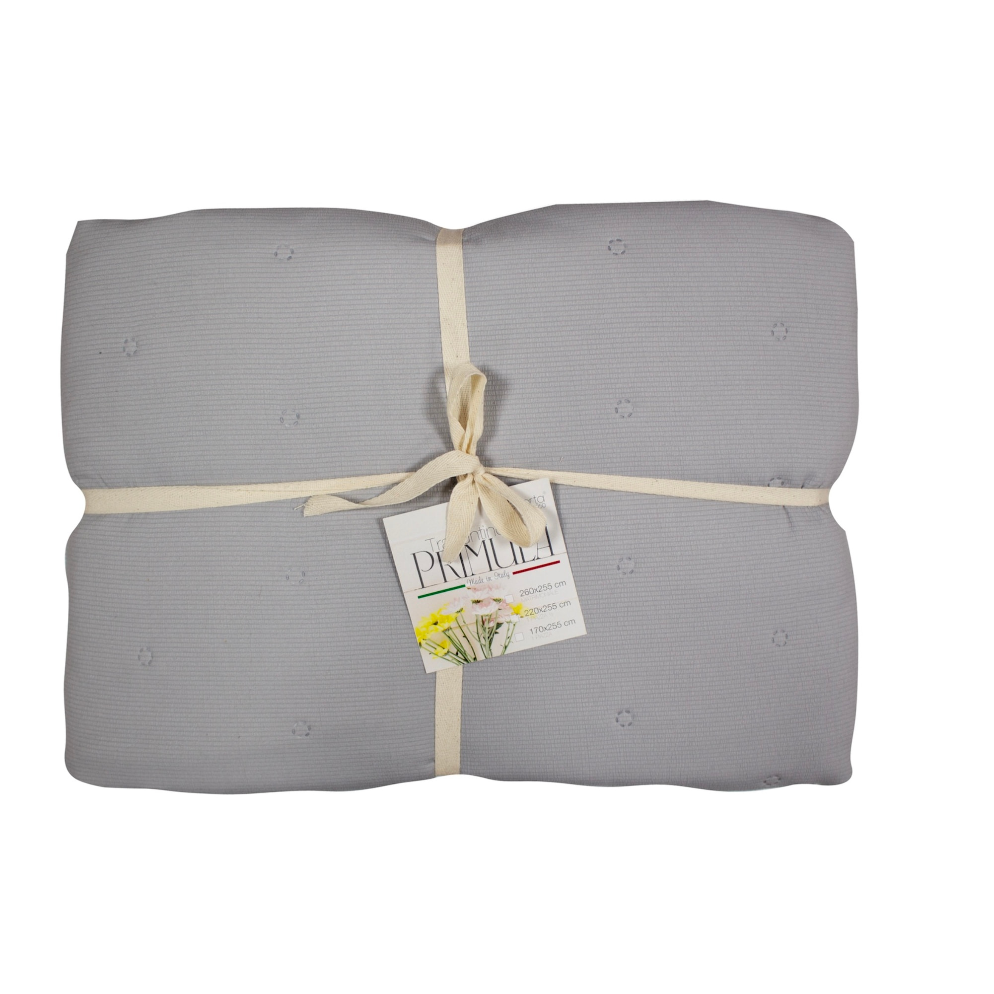 COPRILETTO LETTO SINGOLO GRIGIO MEZZA STAGIONE TINTA UNITA EFFETTO STROPICCIATO