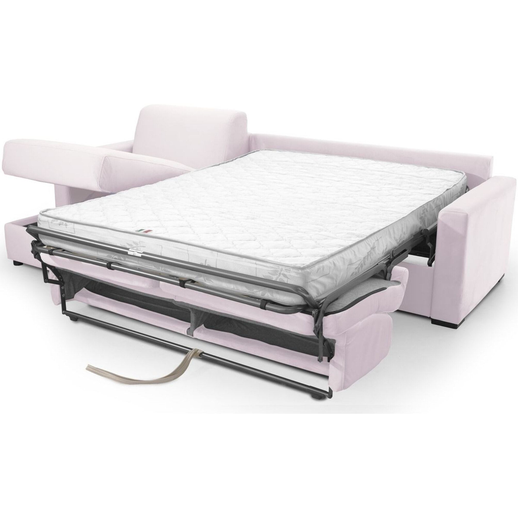 Canapé d'angle convertible express 5 places en velours - PALOMA