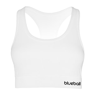 SUJETADOR DEPORTIVO SLIM MUJER BLUEBALL EN BLANCO