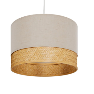 Suspension en bambou naturel, papier et métal D40 cm - Baikal