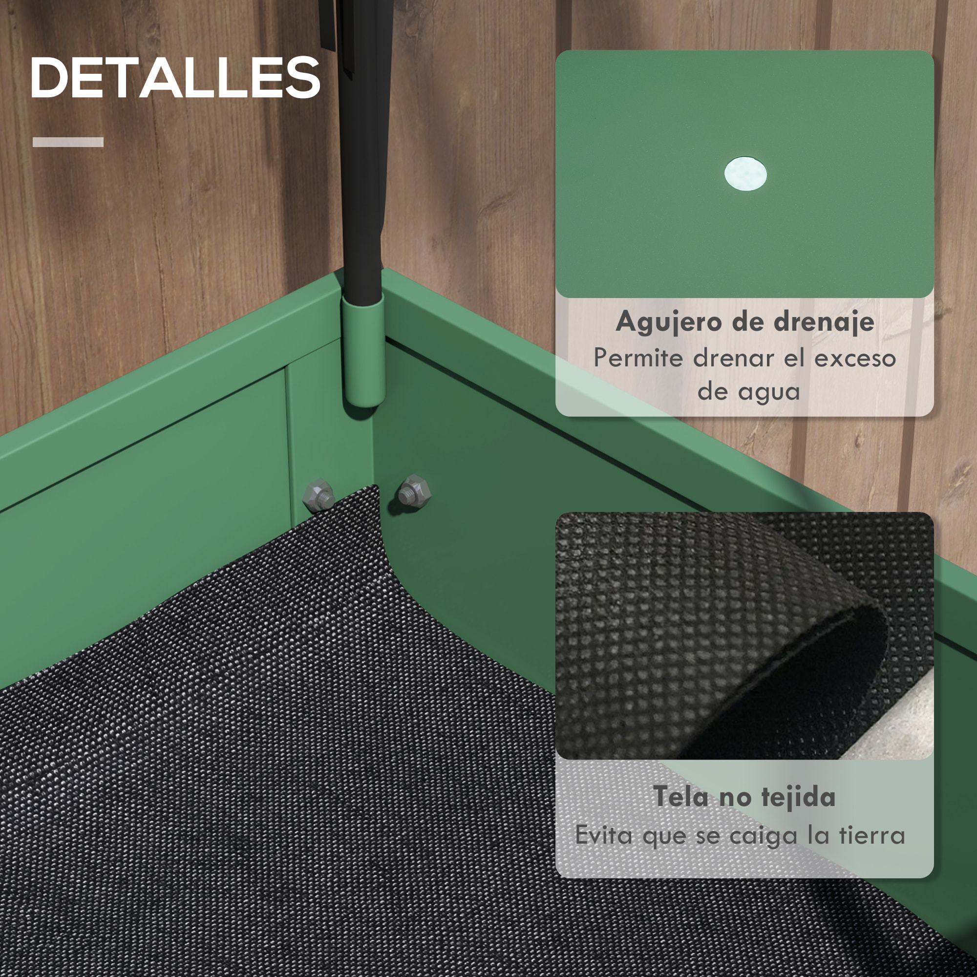 Huerto Urbano Elevado con Ruedas, Mesa de Cultivo con Cubierta de Invernadero y Estante Inferior para Cultivo, Plantas, Flores y Verduras, 80x40x120 cm, Verde