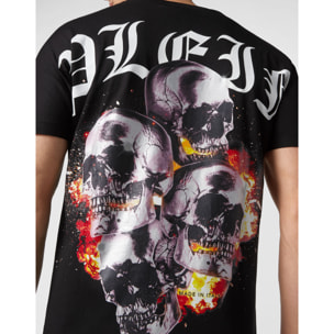 PHILIPP PLEIN T-shirt Round Neck SS Skull on fire