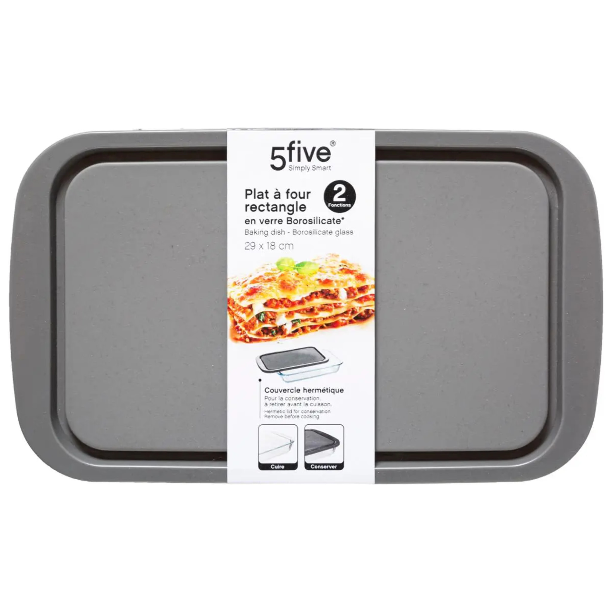 Plat rectangulaire couvercle silicone 29x18cm "KeepEat"
