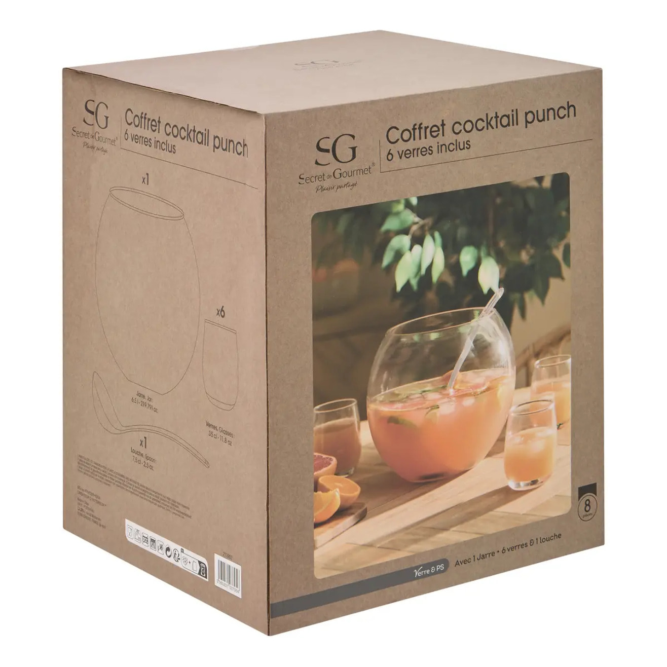 Coffret apéritif transparent