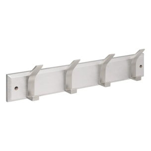 Patère Ziny 4 têtes L45cm gris