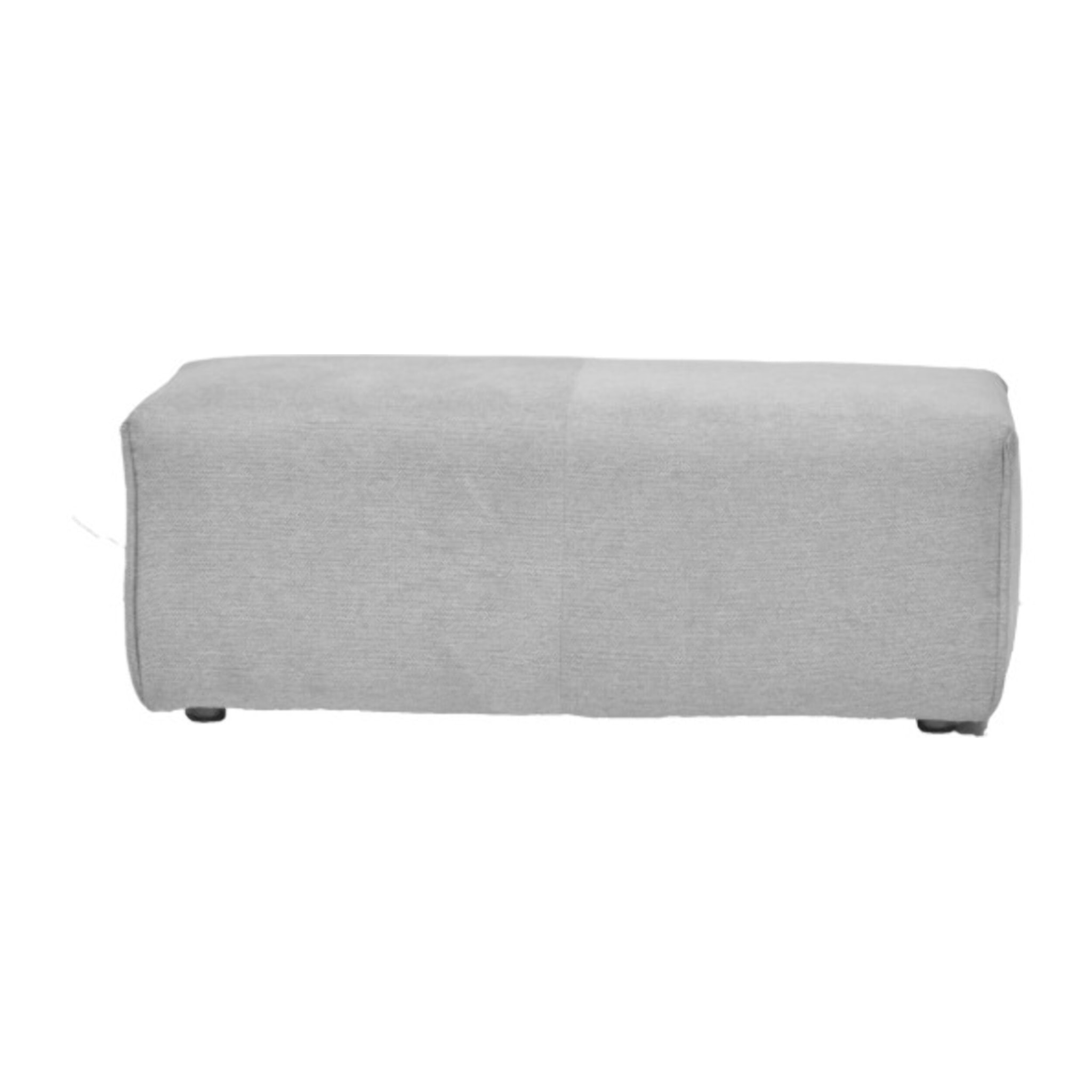 Pouf en tissu gris pour canapé modulable - FINN