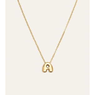 Collana Hailey Letter Acciao Placcato Oro